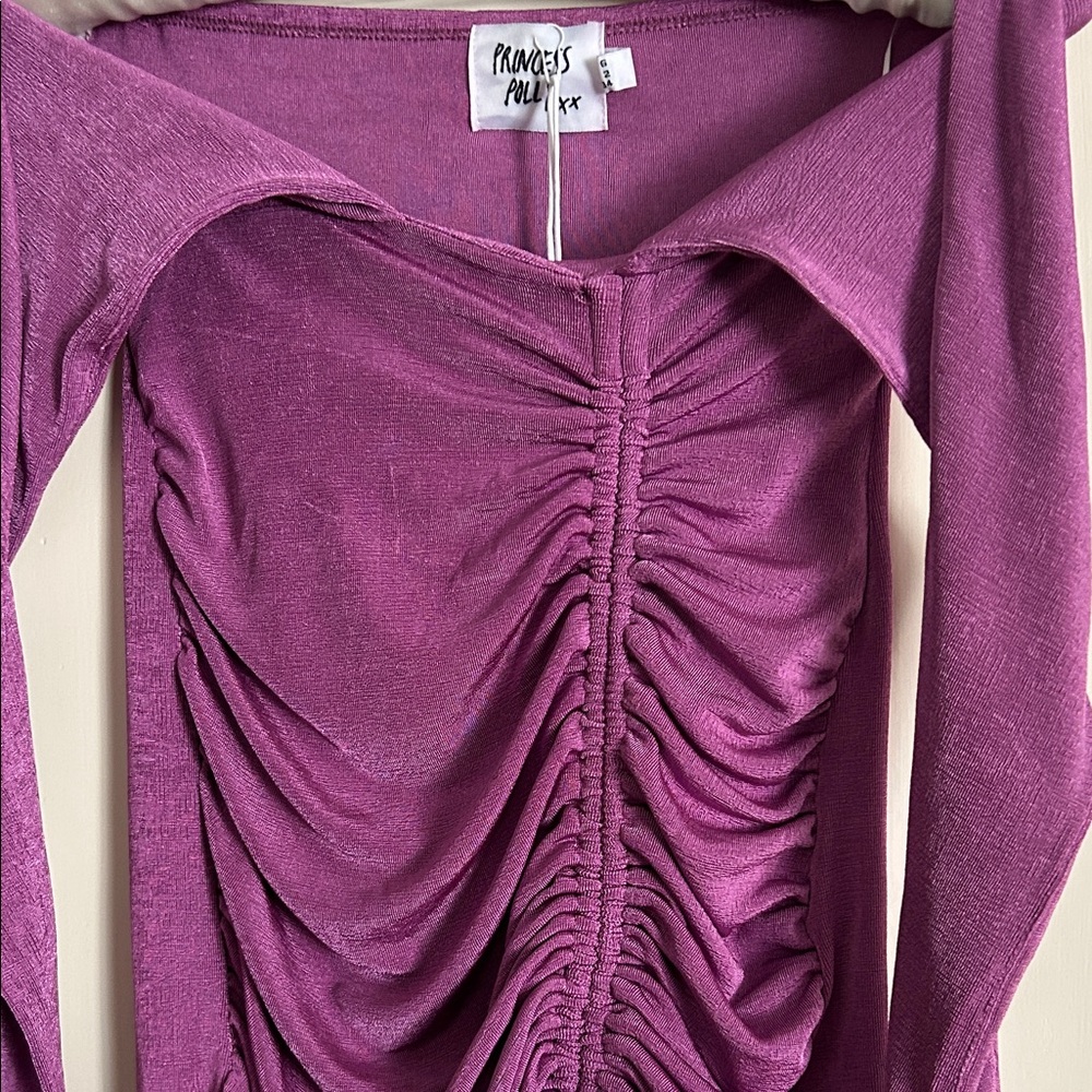 Princess Polly Gathered Magenta dress